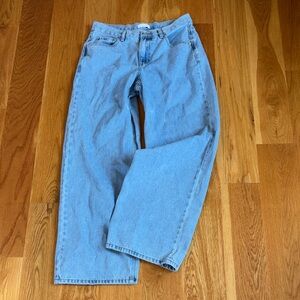 Meshki Light Blue Denim Jeans with Contrast Stitching